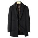 コート メンズ ウールコート 秋冬 2WAY 羊毛 中綿 テーラードカラー ビジネスコート