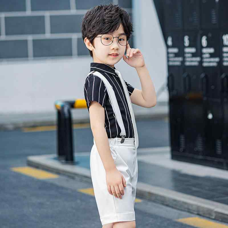 子供用フォーマル スーツセット 半袖シャツ 短パン 2点セット 男の子 小学生 舞台衣装 発表会 結婚式 ..