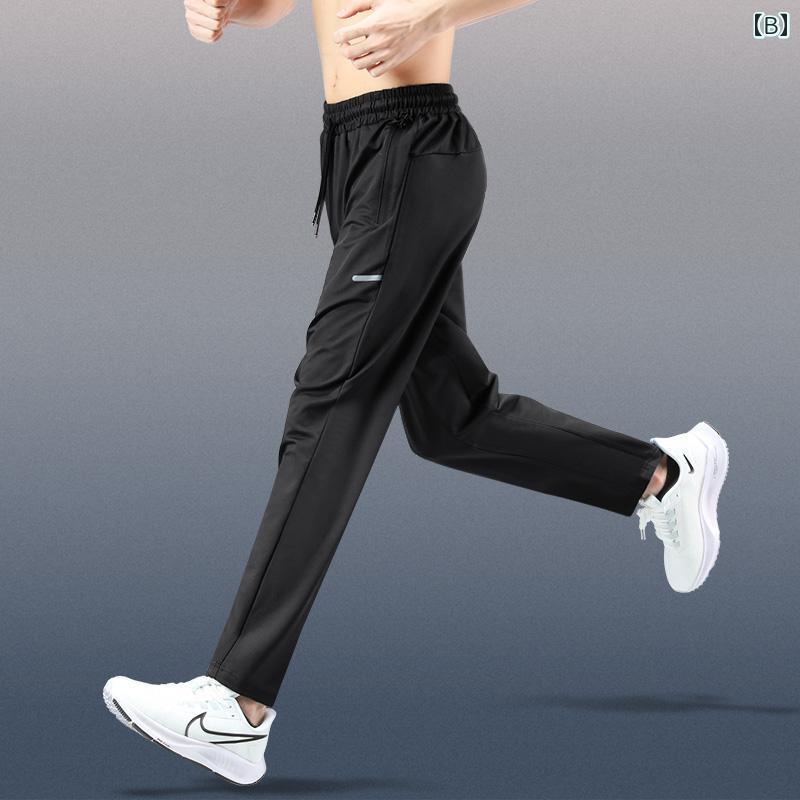 メンズ スポーツ パンツ ランニング トレーニング 速乾 ストレート ルーズ 秋冬 フィットネス 登山 アウトドア レジャー 2