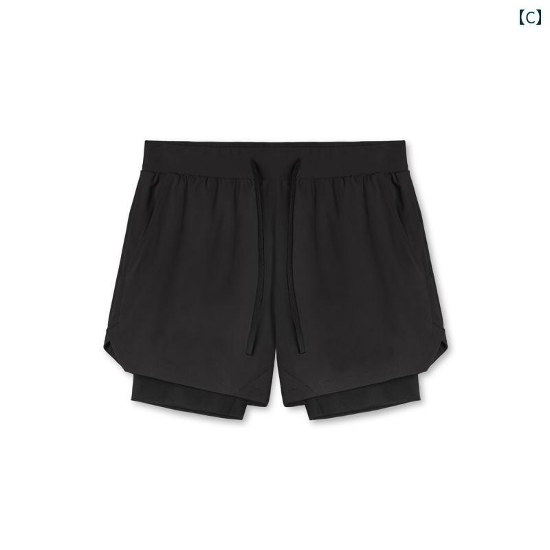 フィットネス ショーツ メンズ ナイロン ランニング 筋 トレ 伸縮性 速乾 二層 バスケットボール 夏.カラフルカラーオシャレ 3