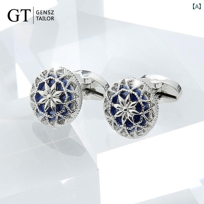 ジェントルマン チェン レトロ バロック アート カフスボタン フレンチ シャツ カフス ネイル メンズ ..