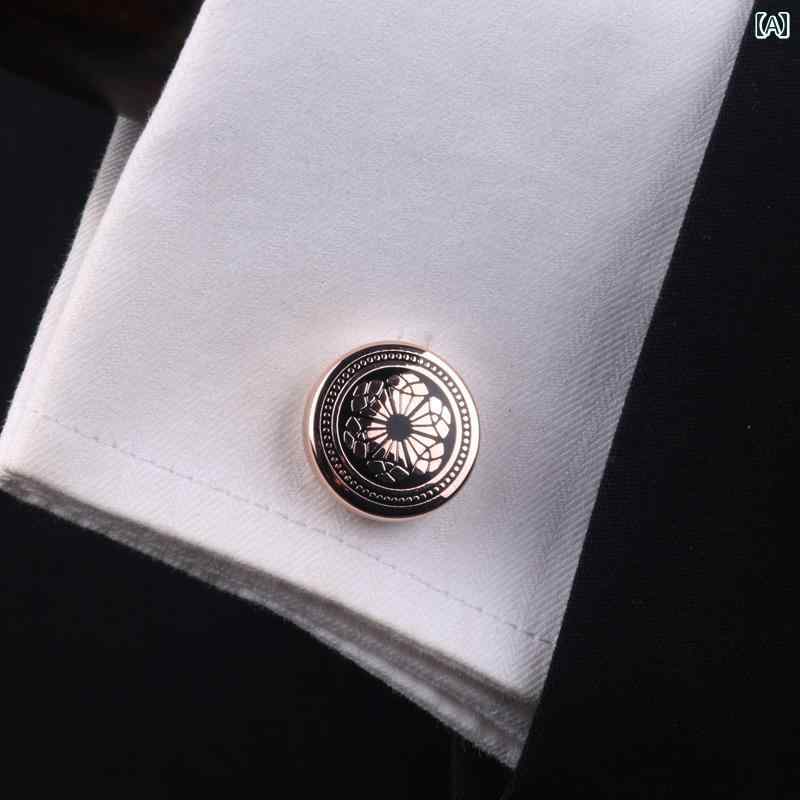 メンズ ビジネス フォーマル フレンチ カフス カフ ネイル シャツ ボタン レディース.カラフルカラーオシャレシンプルスタイル