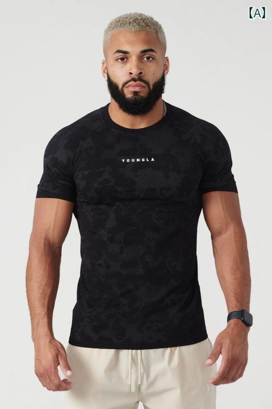 Tシャツ メンズ 男性用 迷彩 スポーツ トレーニングウェア ランニング フィットネ...