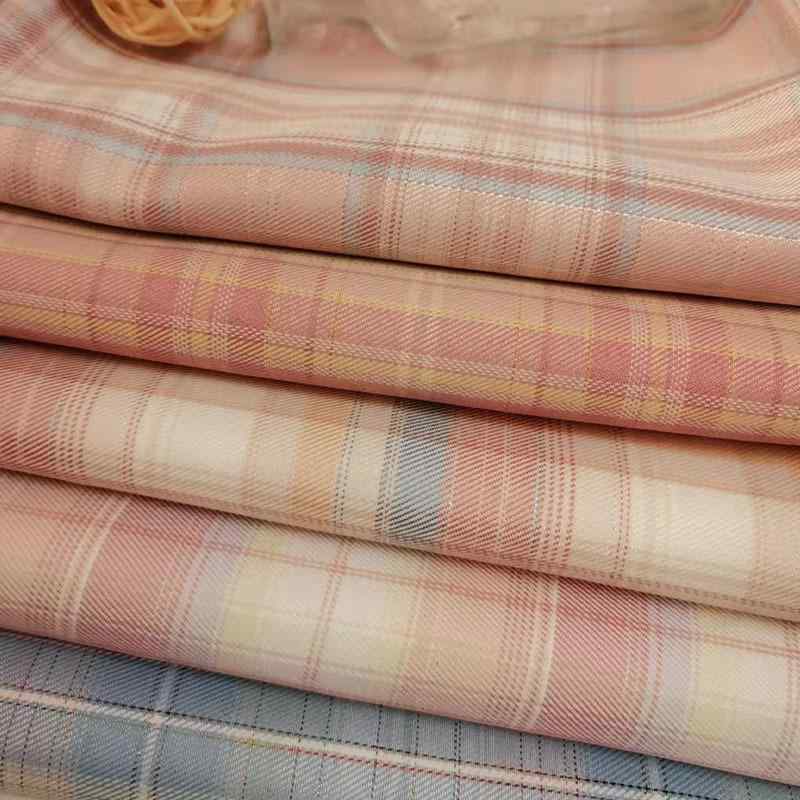 生地・布地 JK制服 ポリエステル 格子柄 チェック柄 斜文織 提花 全涤 色織 制服 バッグ 鞄 パンツ ワ..