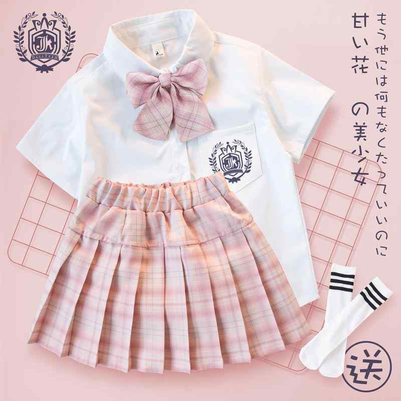 ワンピース 子供 jk制服 スカート 女の子 小学生 子供服 セットアップ プリーツスカート 夏服 半袖 無..