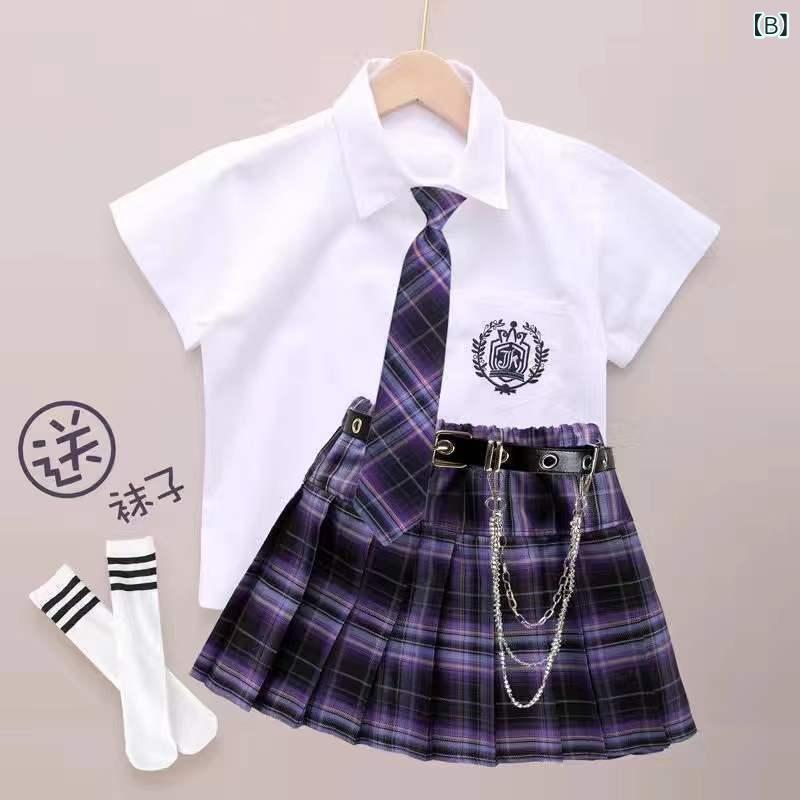 ワンピース 子供 jk制服 スカート 女の子 小学生 子供服 セットアップ プリーツス...