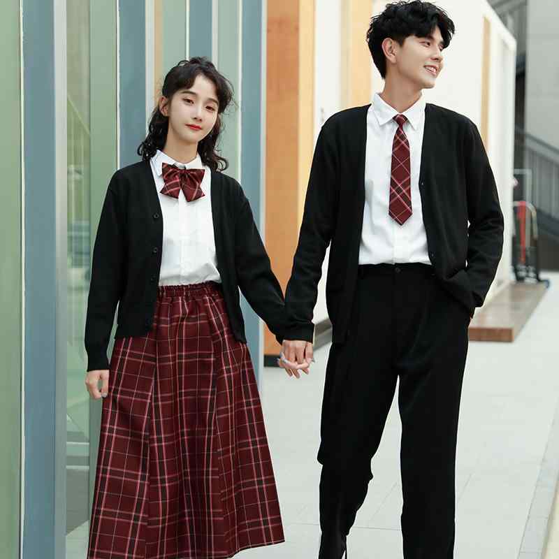 セットアップ スクール制服 女子高校生 長袖シャツ ロングスカート 男子高校生 スラックス フォーマル 学生服 上下セット 綿 春秋 英伦学院風