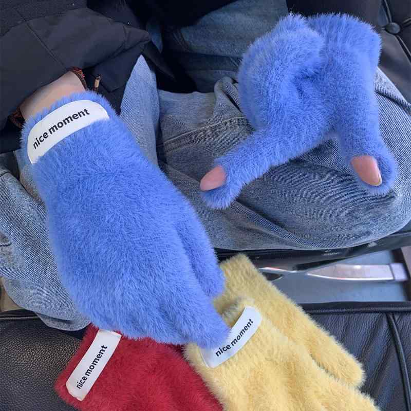 手袋 レディース手袋 防寒手袋 5本指手袋 タッチパネル対応 柔らかい 防風 暖かい ブラック レッド イ..