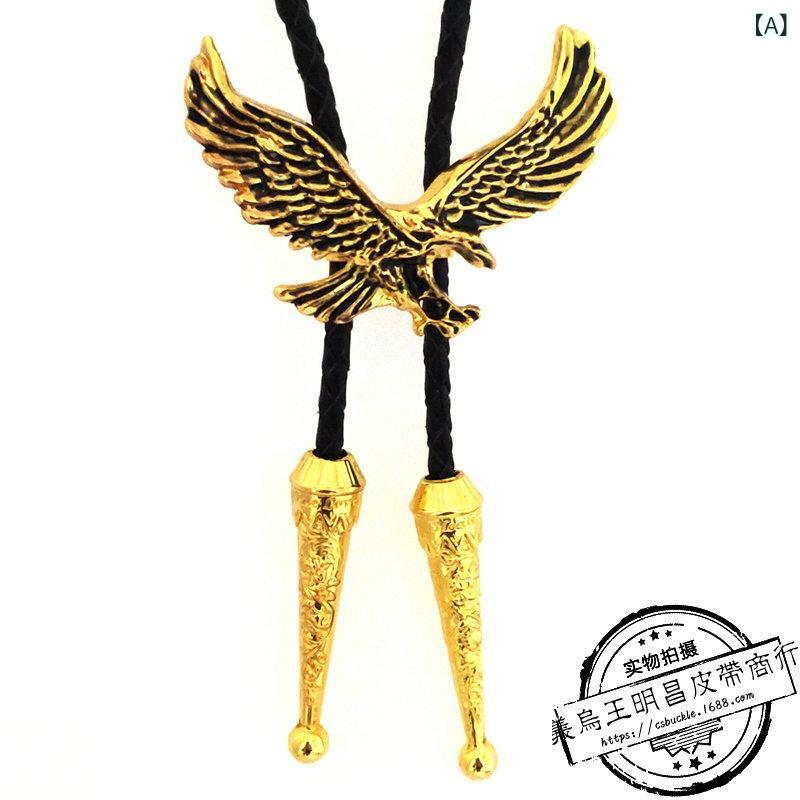 ボロタイ メンズ ネックレス アニマル 合金 レザー ロープ ゴールド 古シルバー 男女兼用 雄鶏(x5)