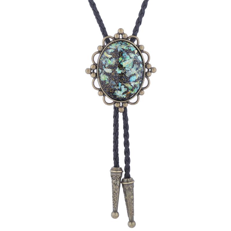 Heart - ネックレス メンズ ボロタイ ポーラータイ ループタイ 金属 ペンダント アクセサリー ホワイト イエロー レッド パープル グリーン ブルー 琥珀レッド 瑪瑙ブラック 海水ブルー 琥珀イエロー 玉石色 ターコイズ 電気メッキ加工(x2)