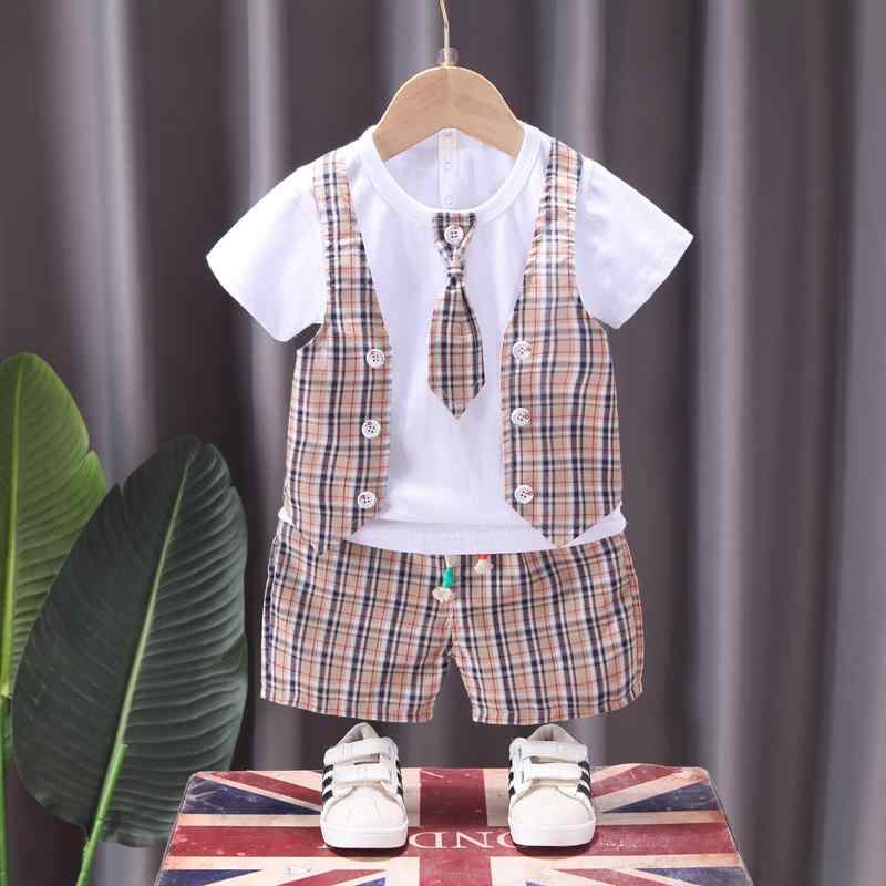 キッズ 男の子用 夏物 上下セット 薄手 半袖 トップス ショートパンツ カートゥーン柄 カワイイ 綿95％..