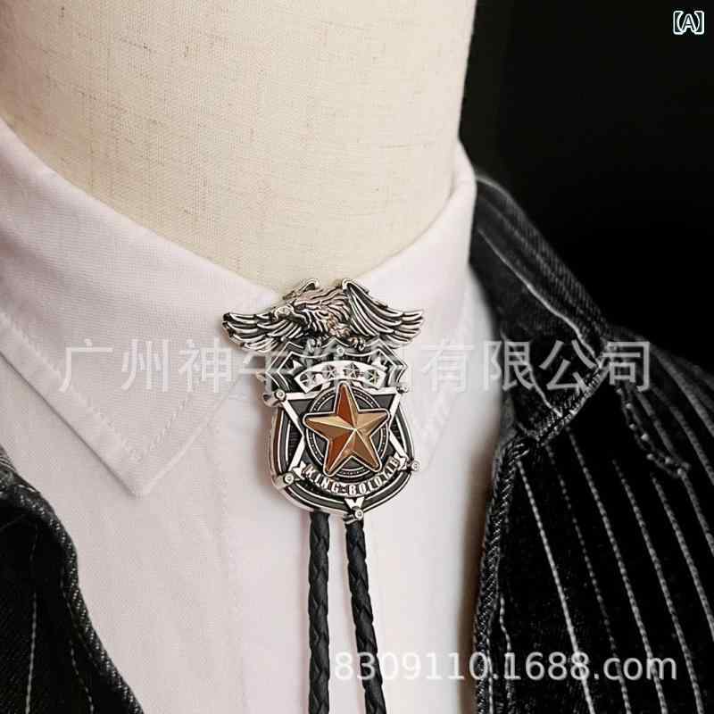 ネクタイ 男性用 ボロタイ スター 星形 モーターサイクル バイカー 領結 アクセサリー ギフト(x5)