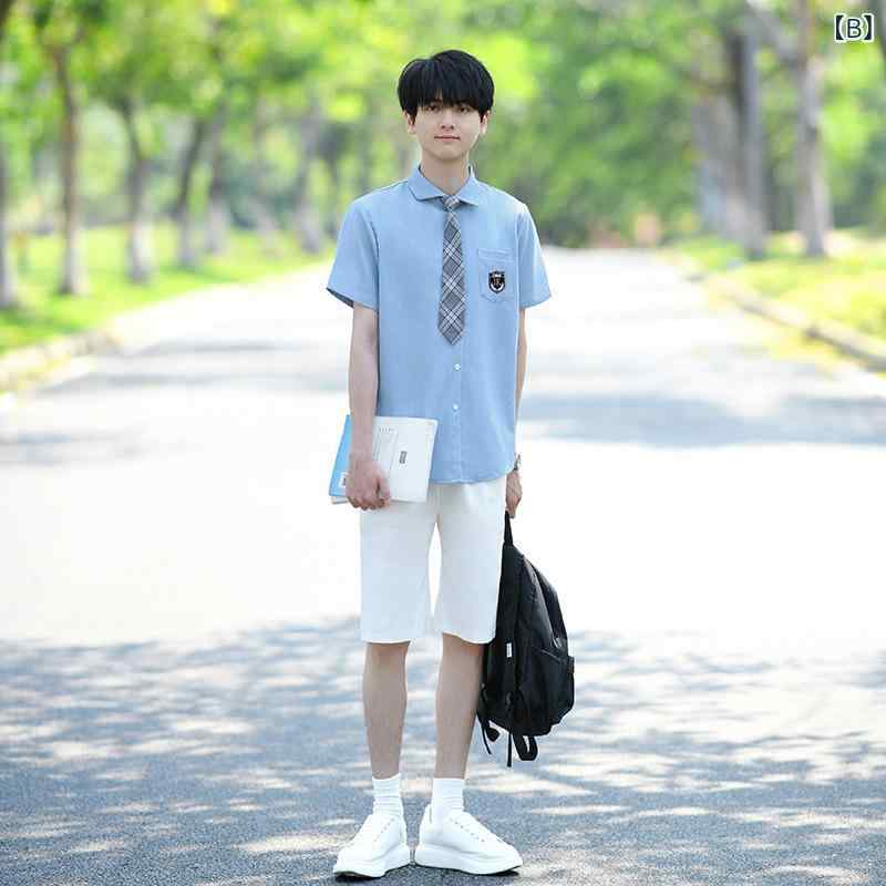 制服 レディース メンズ 半袖 シャツ スカート パンツ セットアップ 韓国 中学生 高校生 学生服 卒業式 発表会 演出服 ポリエステル ブラック系