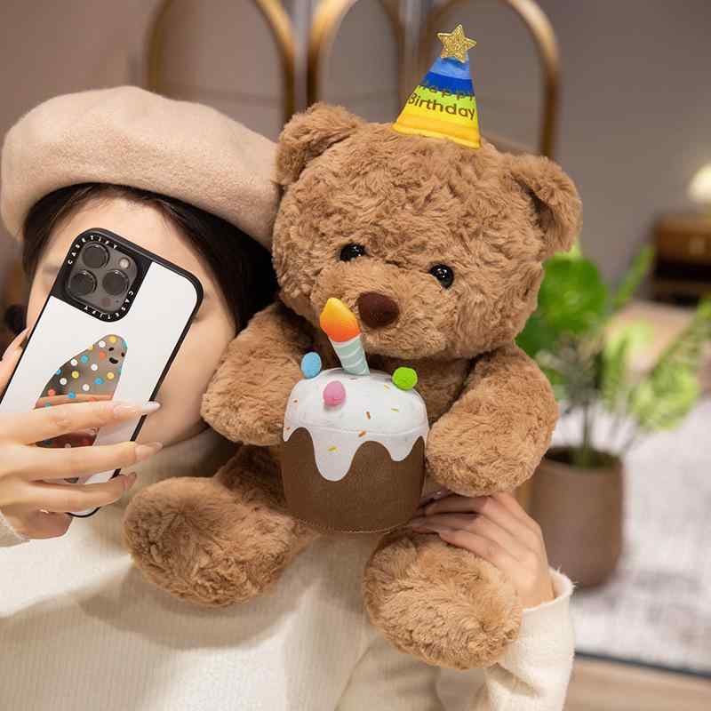 ぬいぐるみ レディース テディベア かわいい クマ ケーキ クマ 40cm PP綿 ショートプラッシュ 抱き枕 添い寝枕 インテリア 誕生日 ギフト・カテゴリ: ぬいぐるみ・種類: 動物・動物: クマ・素材: PP綿.短毛・カラー: ケーキ...