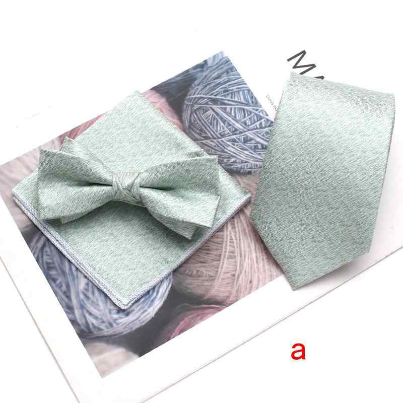 ネクタイ メンズ 3点セット （ネクタイ・蝶ネクタイ・ポケットチーフ） ビジネス カジュアル フォーマル スーツ ポリエステル 無地・カテゴリ: 領帯・素材: ポリエステル・柄: 無地・スタイル: カジュアル・性別: メンズ・カラー: a,...