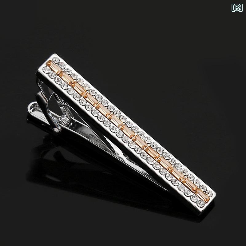 ネクタイピン メンズ 男性用 ビジネス フォーマル シンプル 幾何学模様 銅製 電気メッキ加工 宝石ブルー オレンジ スカイブルー グリーン グレー ワインレッド ブラック シルバー ホワイト ピンク