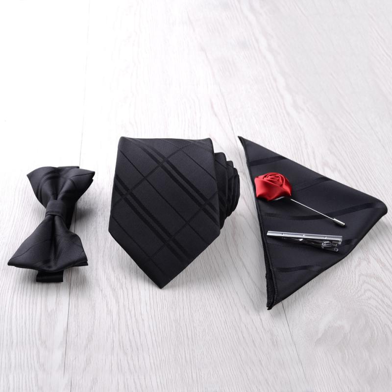Rakuten - ネクタイ メンズ 3点セット フォーマル ビジネス 8cm ストライプ ペイズリー柄 ブルー ブラック 結婚式 新郎 ポリエステル(x10)