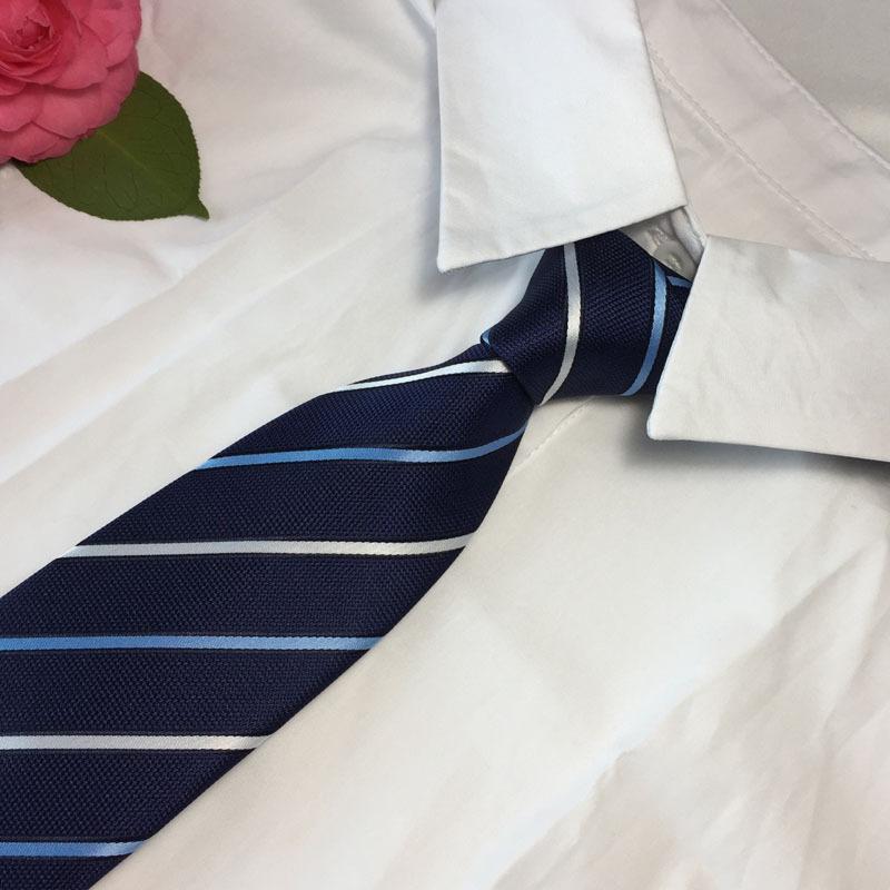 領帶 男性用 ストライプ柄 ポリエステル ビジネス フォーマル 8cm幅 ブルー系 ネイビー 紺色 幾何学模様(x5)