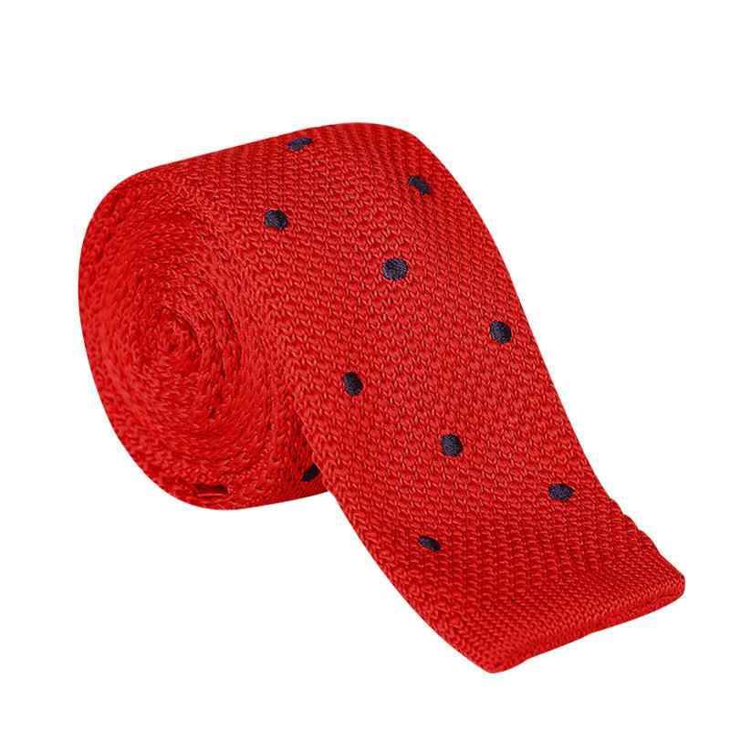 ネクタイ 男性用 ニット 刺繍 ナロータイ パーティー カジュアル ポリエステル 毛糸 赤 黄色 緑 青 紫色 カーキ 黒 白 ゴールド シルバー 紺色 花柄 ピンク オレンジ 褐色 キャメル