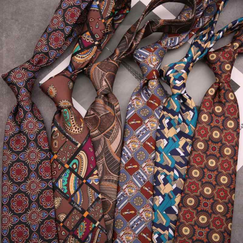 ネクタイ 男性用 レトロ 花柄 9cm カジュアル フォーマル 結婚式 幅広