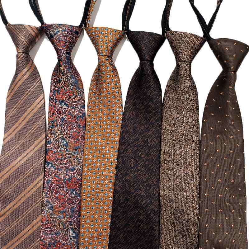 ネクタイ メンズ ビジネス ワンタッチ ジッパー ポリエステル ストライプ柄 簡単装着 フォーマル スーツ シャツ オフィス 結婚式 パーティー