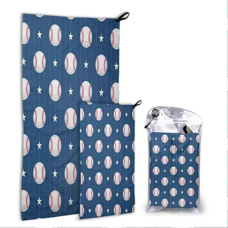 タオル 速乾タオル スポーツタオル 繊維 旅行 携帯用 ブルー系(x10)