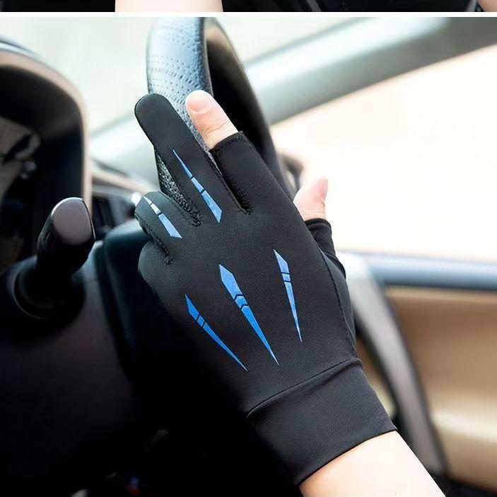 2個セット手袋 メンズ 男性用 夏用 薄手 接触冷感 指なし ドライブ 釣り用 サイクリング グローブ・機能: 防滑.タッチパネル対応・スタイル: 百搭.スポーツ風.シンプル・カラー: ブルー.グレー.グリーン.レッド・サイズ: フリーサイ...