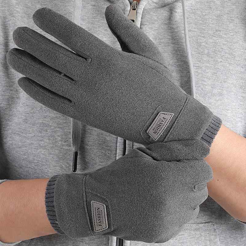 手袋 男性用 防寒 徳绒 グローブ 秋冬 裏起毛 厚手 スマホ対応 伸縮性 サイクリング アウトドア 暖かい 手袋 黒 ブラック グレー キャメル ブルー ポリエステル