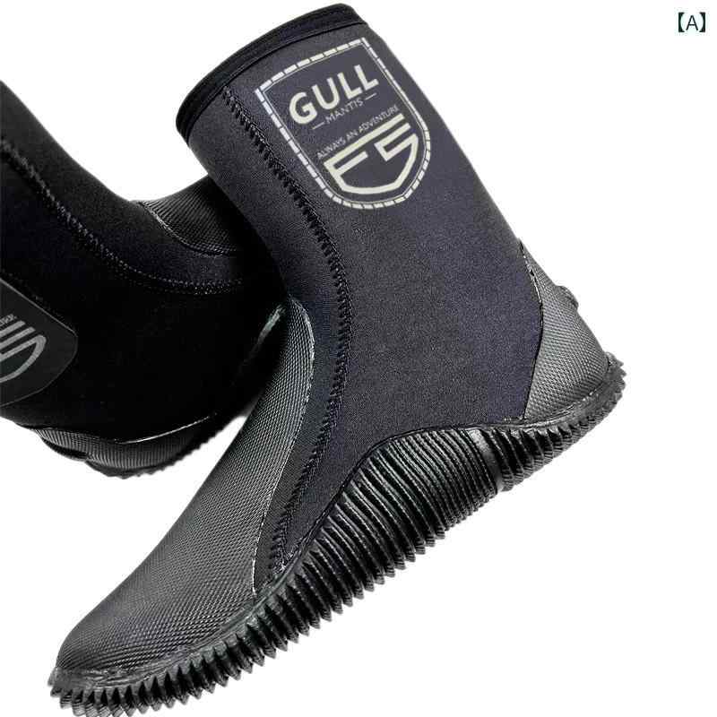 5 MM 暖かい ダイビング ブーツ 男女兼用 ビーチ サーフィン スキューバ シュノーケリング 耐摩耗性 滑..