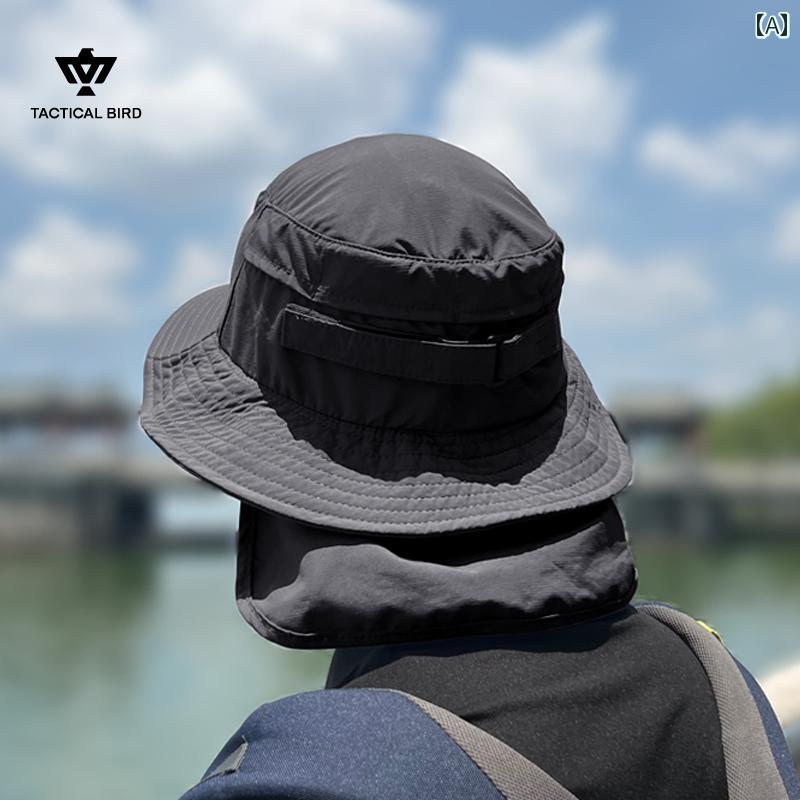 タクティカル バード（ 小型 ケープ） メンズ 防風 サンハット サイクリング サンシェード フィッシャ..