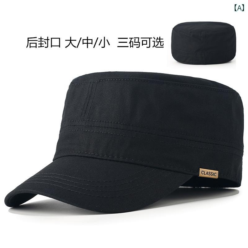 春秋 閉じた フラット ハット メンズ アウトドア レジャー プラスサイズ ダックビル キャップと 高齢者..