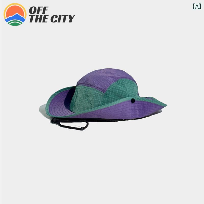 春夏 速乾性 薄手 通気性 アウトドア ハイキング フィッシャーマン ハット カラーマッチング サーフィ..