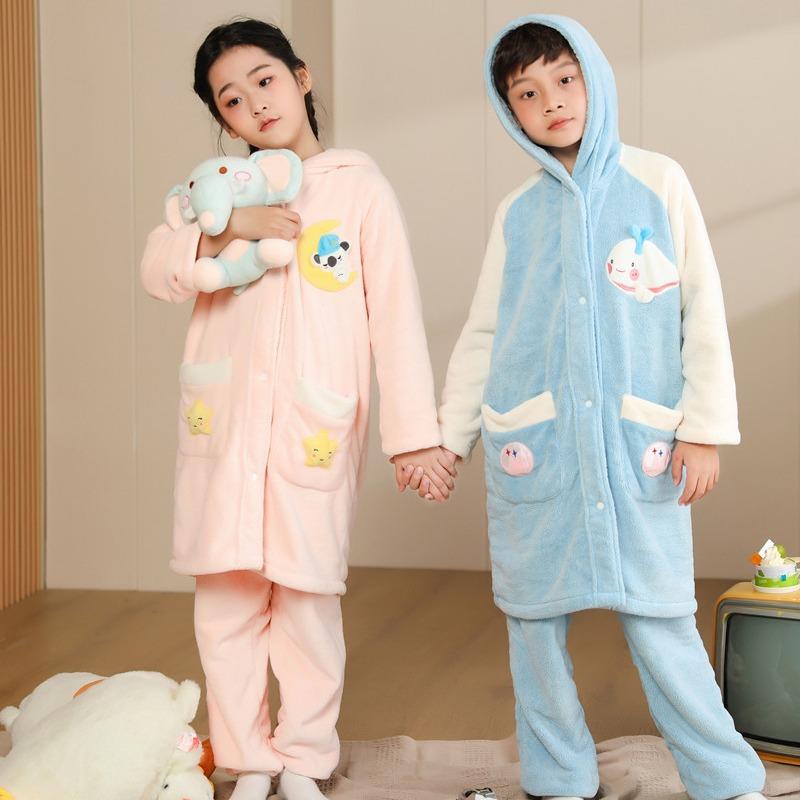 キッズ パンツ 冬用 暖パン サンゴフリース 裾絞り ルームウェア ゆったり 厚手 子供用 部屋着 桃ピン..