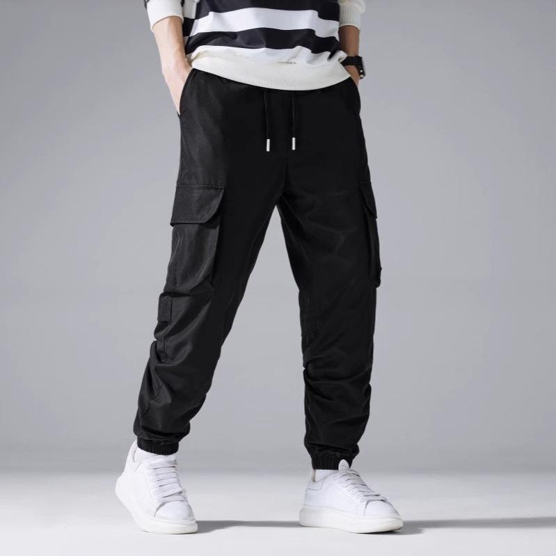 パンツ メンズ ワークパンツ カーゴパンツ ジョガーパンツ テーパードパンツ 多ポケット ミリタリーパンツ アウトドア スポーツ トレーニング ランニング ウェア ポリエステル ブラック