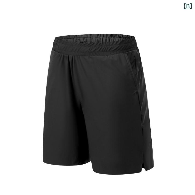 ハーフパンツ メンズ 5分丈 接触冷感 ストレッチ ナイロン スポーツ トレーニング ランニング ウェア 伸縮性 吸湿速乾 普段使い アウトドア 深グレー 黒 紺色(x3)