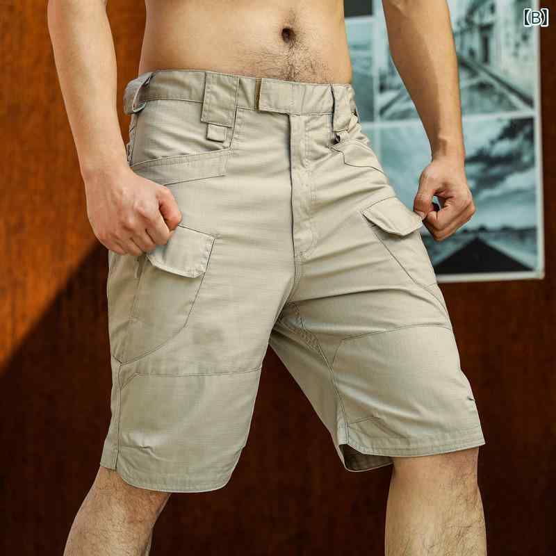 ショートパンツ メンズ 男性用 格子柄 カーゴパンツ タクティカルパンツ アウトド...