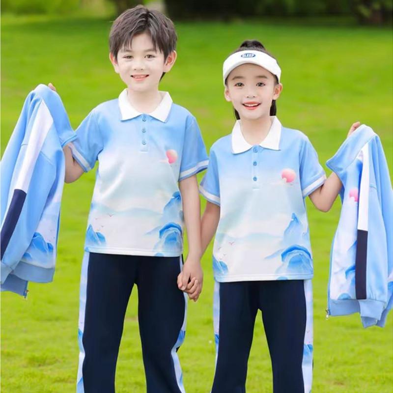 スクールユニフォーム 3点セット 子供服 春秋冬 中国風 幼稚園 小学生 ジャージ 上下セット 運動着