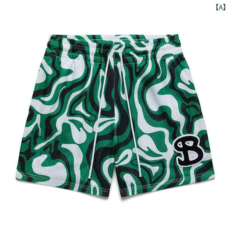ハーフパンツ 男性用 メッシュ 速乾 スポーツ ランニング バスケットボール トレー...