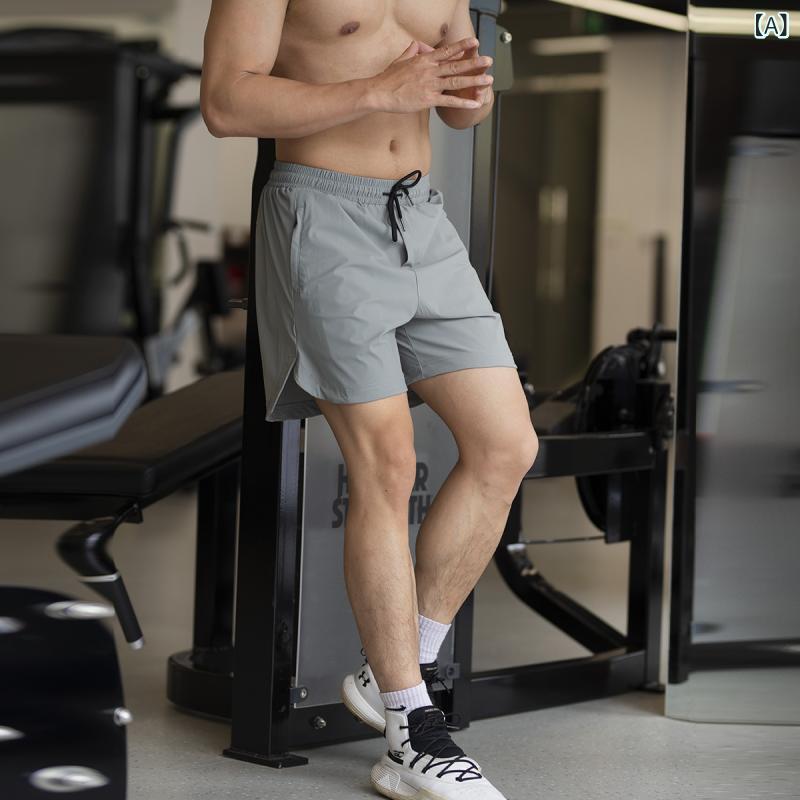 ハーフパンツ メンズ 男性用 スポーツ 短パン トレーニングパンツ 接触冷感 吸湿速...