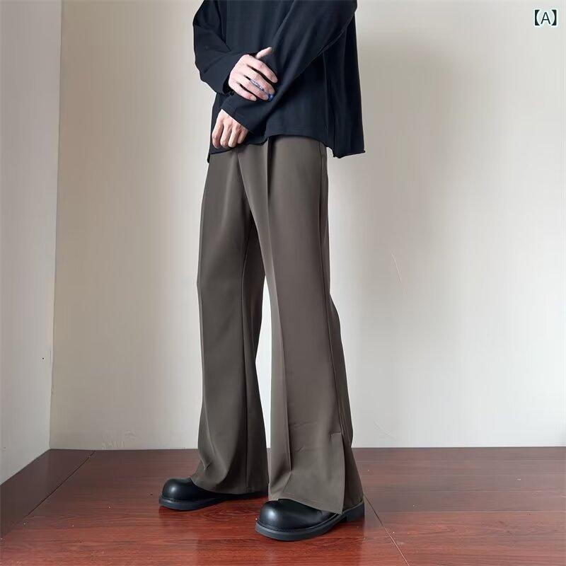スーツ メンズ テーパードパンツ 接触冷感 スリム スラックス 薄手 ストレートパンツ 春夏 カジュアルパンツ ズボン ビジネス オフィス 通勤 リモートワーク ブラウン ブラック linears-10625734 LINEAR shop サンプル画像2
