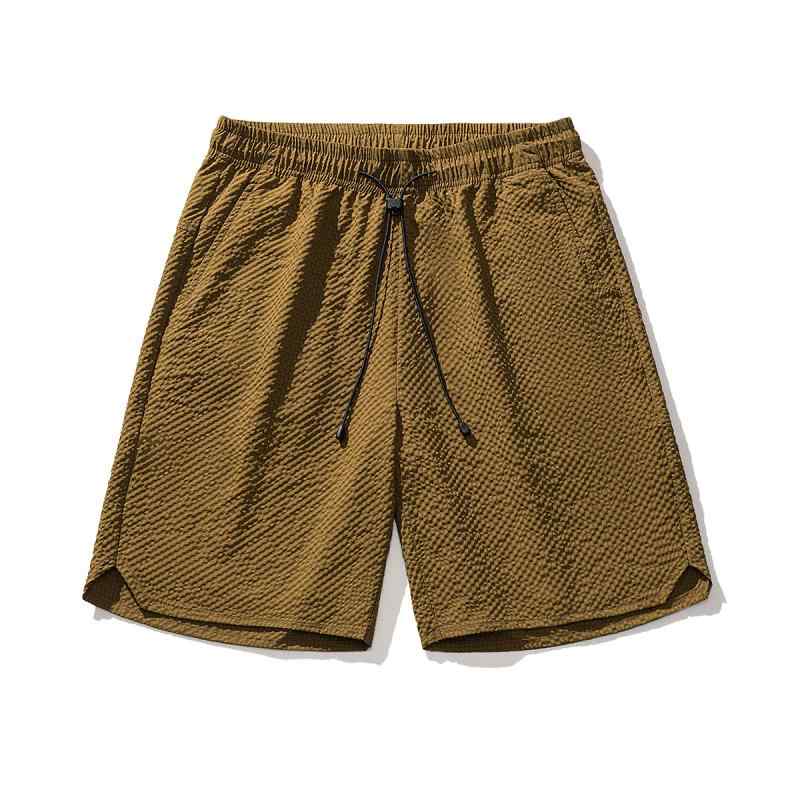 ハーフパンツ メンズ ワークパンツ 無地 立体ポケット 調整紐付き ルーズフィット ストレート 5分丈パ..