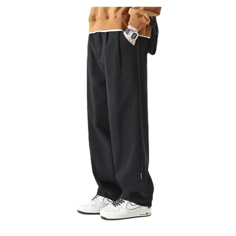 パンツ メンズ ワークパンツ カーゴパンツ ワイドパンツ ストレートパンツ ミリタリーパンツ コットン 無地 春秋 黒 緑 カーキ(3)