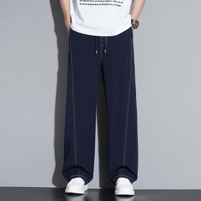 Other - パンツ メンズ 大きいサイズ 接触冷感 スポーツ ズボン 男性用 ゆったり 薄手 伸縮性 イージーパンツ ルームウェア 部屋着 春夏 ブラック ブルー グレー