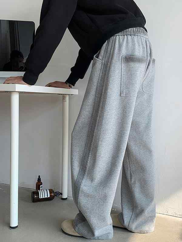Rakuten - パンツ メンズ 男性用 イージーパンツ ストリート アメカジ バナナパンツ スウェットパンツ 絞り染め サイドライン 薄手 ポリエステル ブラック 黒 グレー M L XL 2L 3L