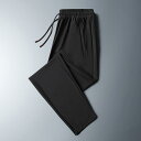 パンツ メンズ 9分丈パンツ 接触冷感 薄手 スポーツパンツ ウエストゴム 涼しい 伸縮性 イージーパンツ 男性用 普段使い ルームウェア 部屋着 ブラック 黒...