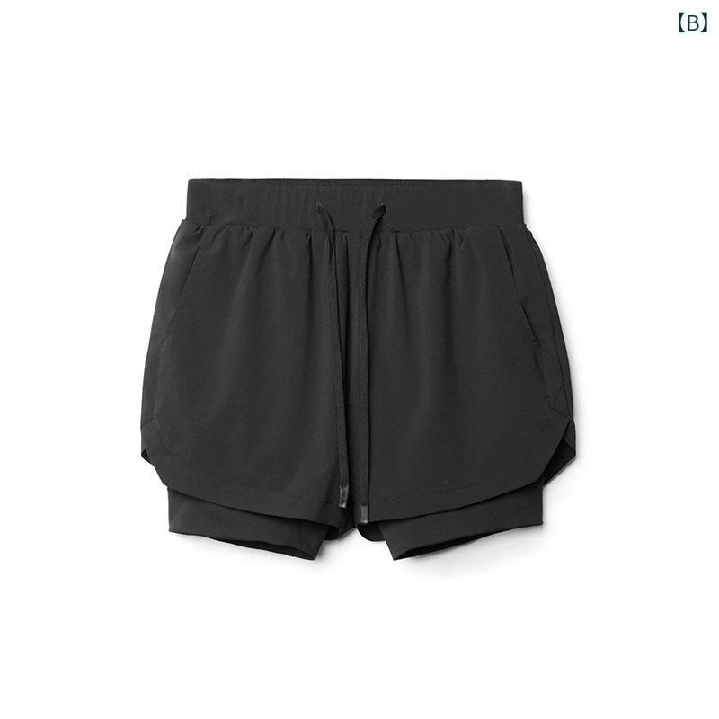 ハーフパンツ メンズ スポーツ ランニングウェア 2層構造 トレーニングウェア 通気...
