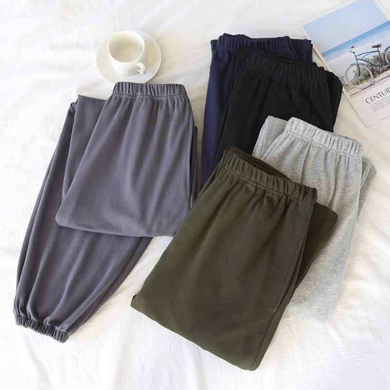 パジャマ メンズ ニット コットン パンツ サイドポケット付き リブ 薄手 ストレッチ 春秋 大サイズ 部屋着 ルームウェア 普段使い 散歩(x2)