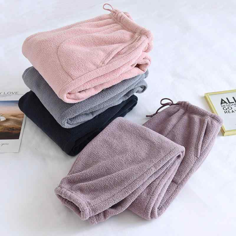 3個セットパジャマ レディース メンズ 冬 雪粒绒 あったか 暖か 保温 部屋着 ルームウェア 長ズボン パンツ ズボン ゆったり リラックス ピンク系 グレー