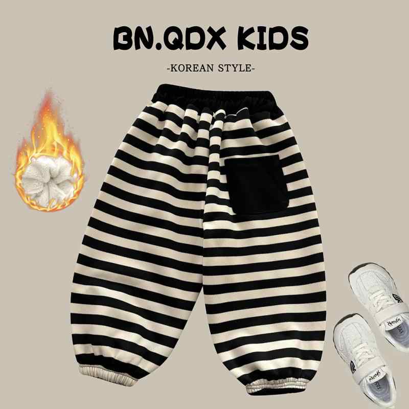 子供用パンツ 冬用 裏起毛 ストライプパンツ 男女兼用 ウエストゴム 裾絞りパンツ 聚酯繊維 あったかパ..