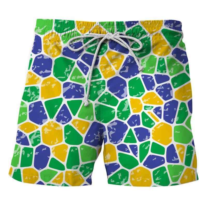 ハーフパンツ メンズ 男性用 リゾート ビーチパンツ 速乾 ショートパンツ ポリエステル 花柄 ビーチ 海水浴 普段使い アウトドア(x2)